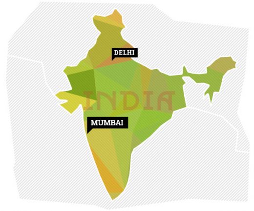 Indienkarte