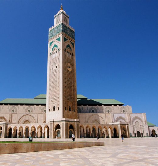 The tallest minaret in the world is in Casablanca, Africa