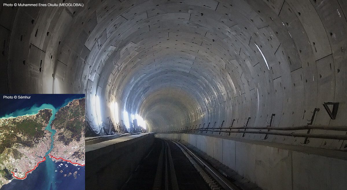 The Marmaray train tunnel links Europe and Asia.