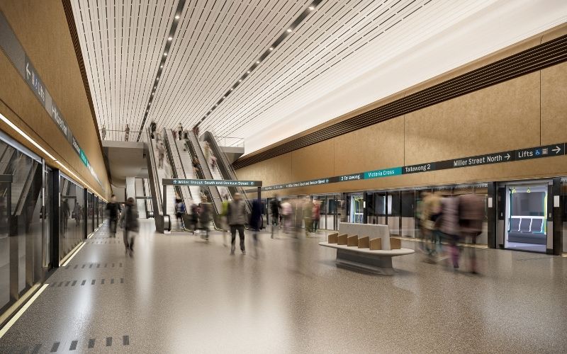 Sydney Metro Victoria Cross Platform